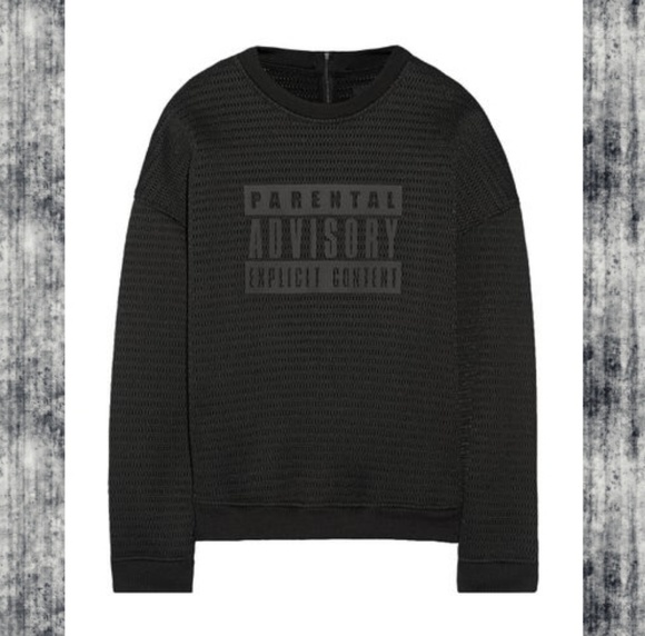 Alexander Wang Tops - Alexander Wang Parental Advisory Coated Top